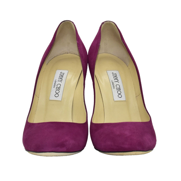 D0 Auth JIMMY CHOO Fuchsia Suede Stiletto Heels Pump Shoes Size 40 - Picture 4 of 7